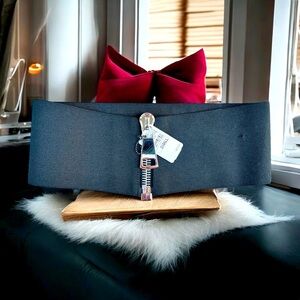 NWT! Suzi Roher Black Stretch Spandex Waistband Belt S